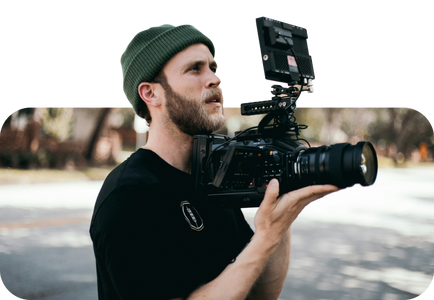 Professional using technology